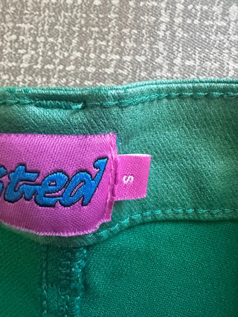 Edikted Green Waxy Coated High Waist Extreme Flare Pants Size S